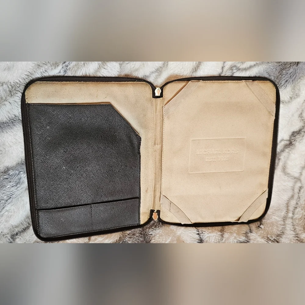 Michael Kors Dark Brown Logo Tablet Sleeve